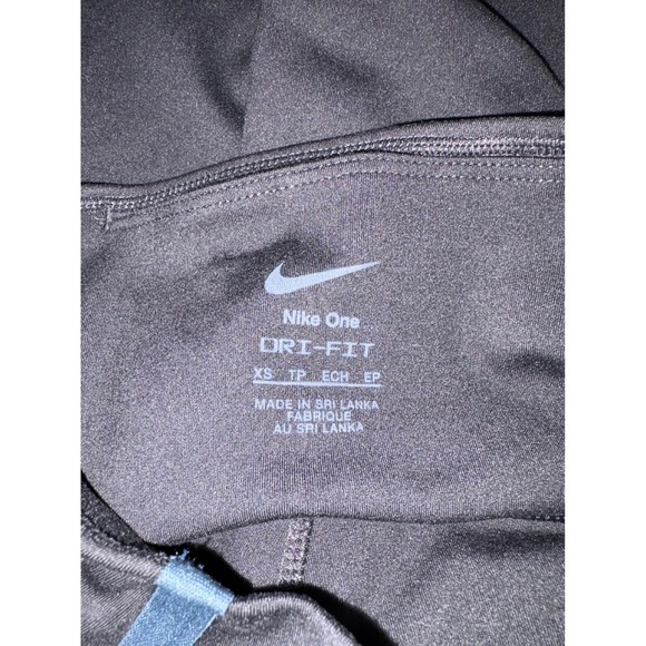 New Nike One Dri-FIT Training Leggings XS Women's Black Teal Athletic Pants - Picture 8 of 14